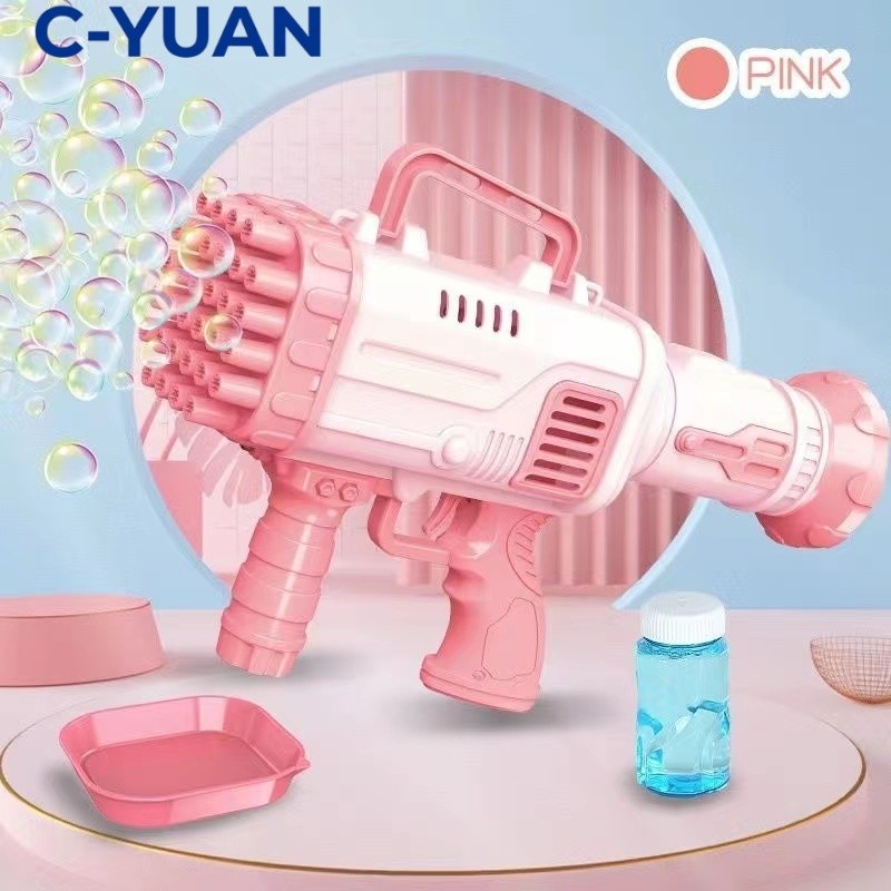 CYUAN AUTOMATIC BUBBLE GUN  PISTOL TEMBAK BUBBLE GELEMBUNG JUMBO AUTOMATIC  MAINAN TEMBAK GELEMBUNG 