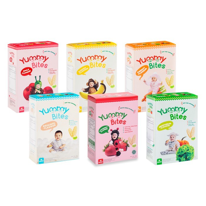 Yummy Bite Crackers 50 gr Cemilan Bayi 6 Bulan+