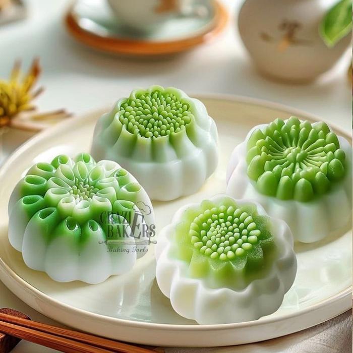 Cetakan SIlikon Pudding Jelly Mooncake Cokelat Lotus Flower Bunga Teratai 3D Mold