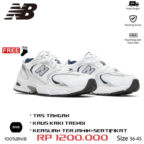 Sepatu NB 530 'White Natural Indigo Authentic 100% BNIB Nèw Nèw Balānce COD