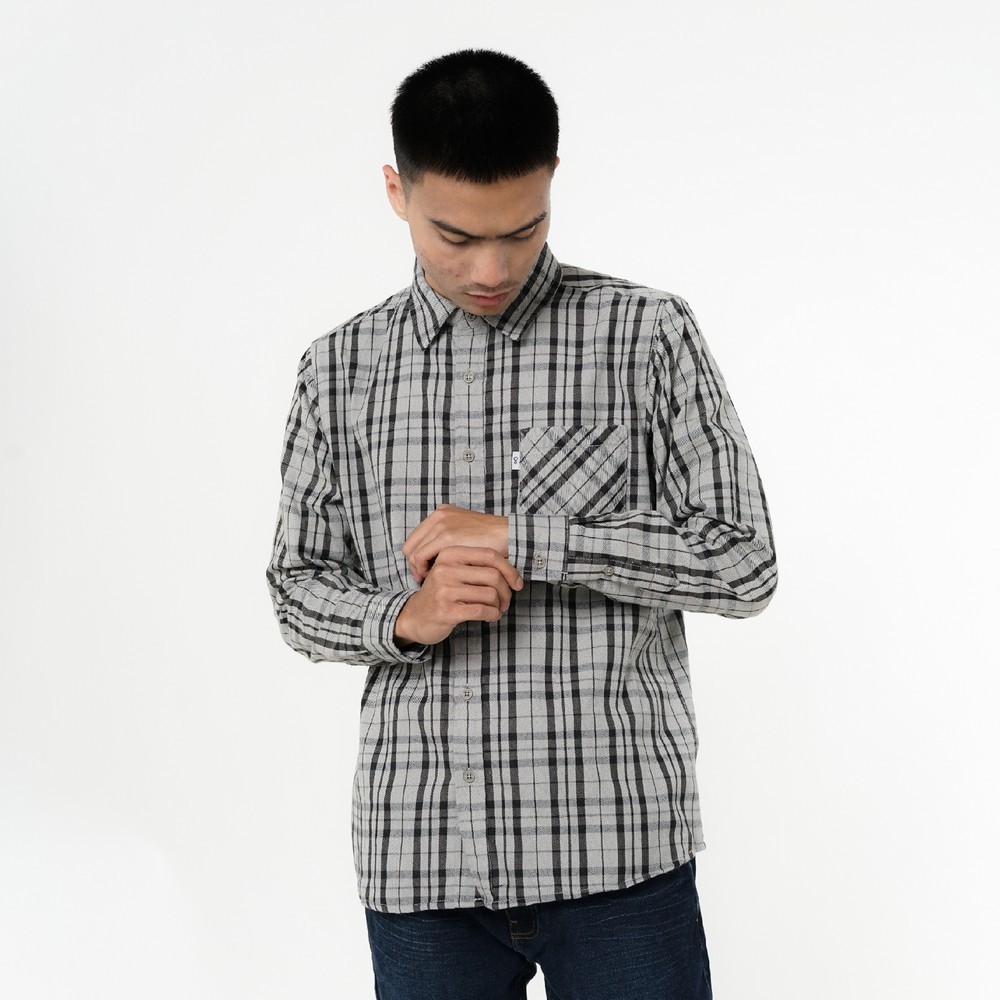 Greenlight Essential Kemeja Kotak Pria Lengan Panjang Regular Fit Plaid Flannel Nartin HP-030325