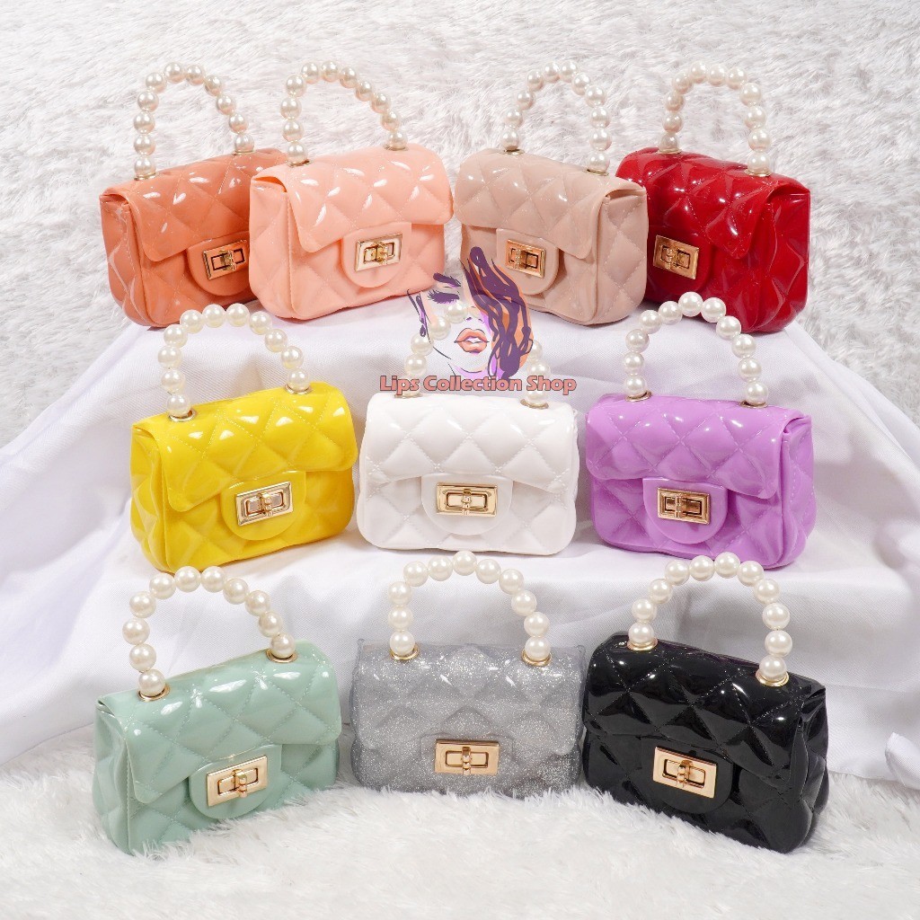 Tas Jelly Glossy Mini Boneka Anak | Tas Jelly Anak