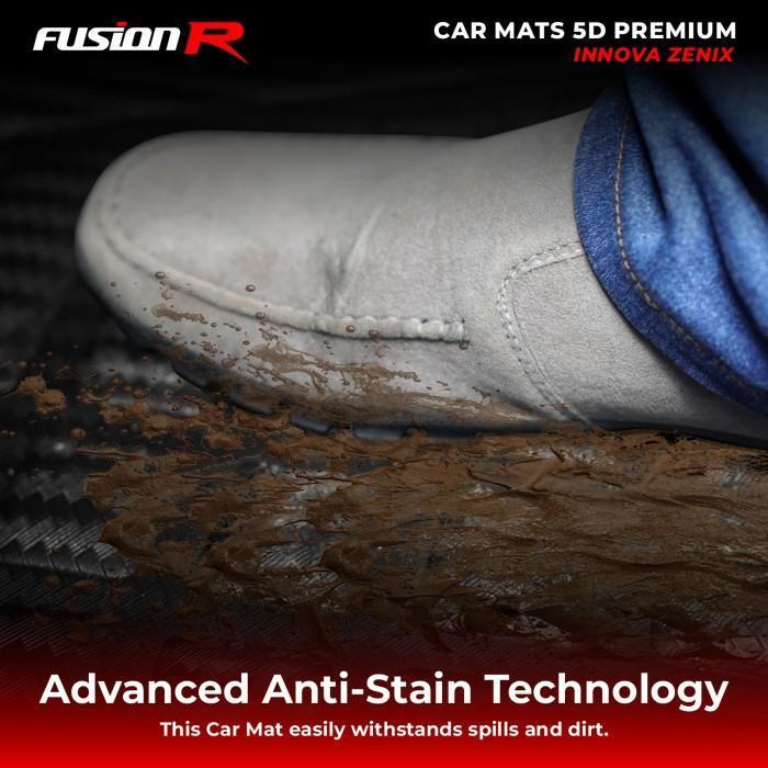 Fusion R Karpet Mobil 5D INNOVA ZENIX Hybrid Premium Car Carpet Carbon - KARPET BAGASI, Fusion R