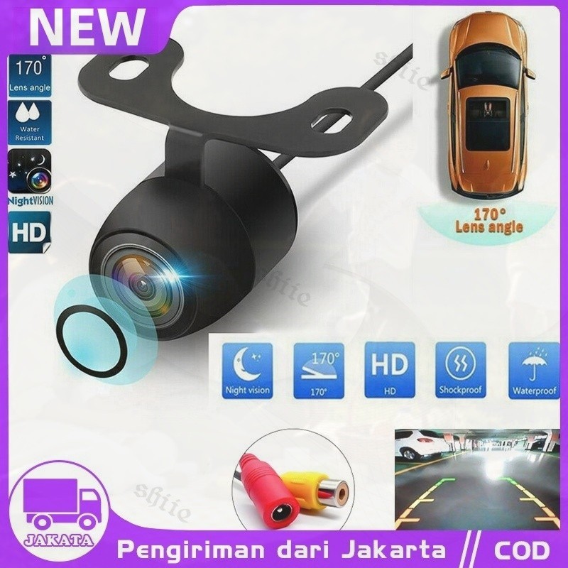 EKLEVA Kamera Mundur Mobil 12 LED Night Vision Waterproof HD Tampilan Belakang Parkir Mudah Dipasang