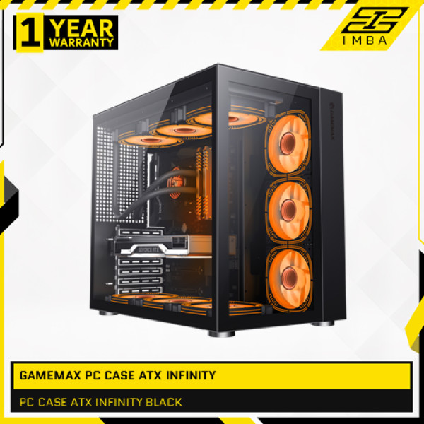 GAMEMAX PC CASE ATX INFINITY BLACK