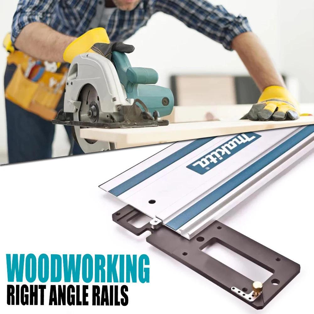 Woodworking 90 Degree Track Saw Square Guide Rail Square Rightangle Guide Rail Stop Electric Circula