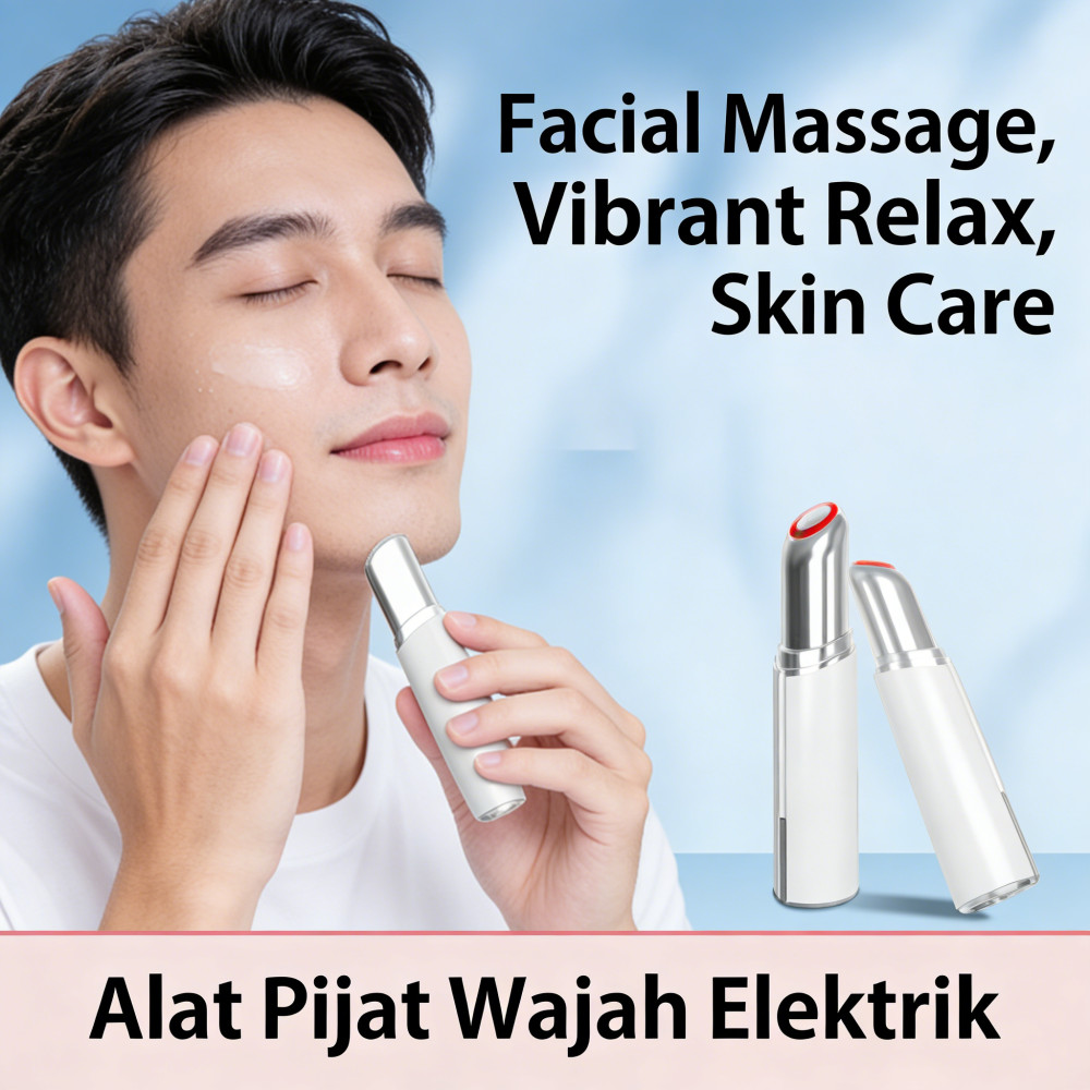 Terapi Wajah Muka Pijit Alat Pijat Massager Getar Pijit Mata Facial Pijat Mini Elektrik