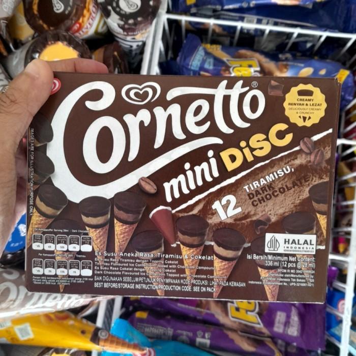 Wall's Cornetto MINI Ice cream es krim TIRAMISU DARK COKLAT ( Isi 12 )