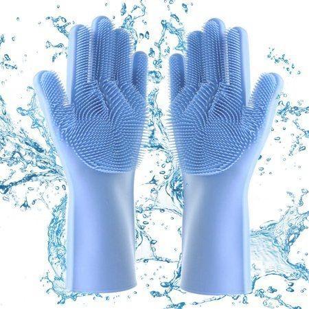 SARUNG TANGAN CUCI PIRING KARET RUBBER GLOVE SILIKON - LATEX GLOVES - Biru