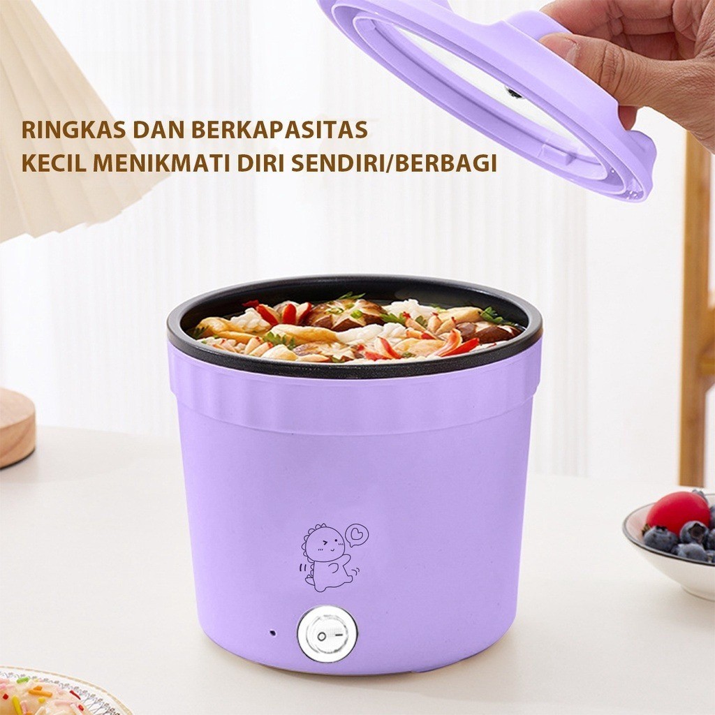 Mini Rice Cooker / Panci Anti Lengket / Portable Fry Pan Bisa Penanak Nasi Dan masak mie