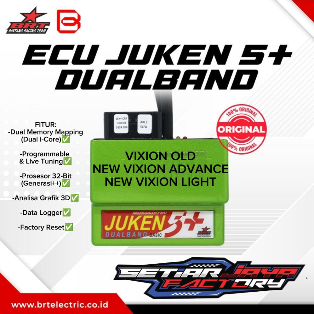 ECU BRT JUKEN 5++ YAMAHA VIXION OLD - NVA - NVL DUALBAND ORIGINAL BRT