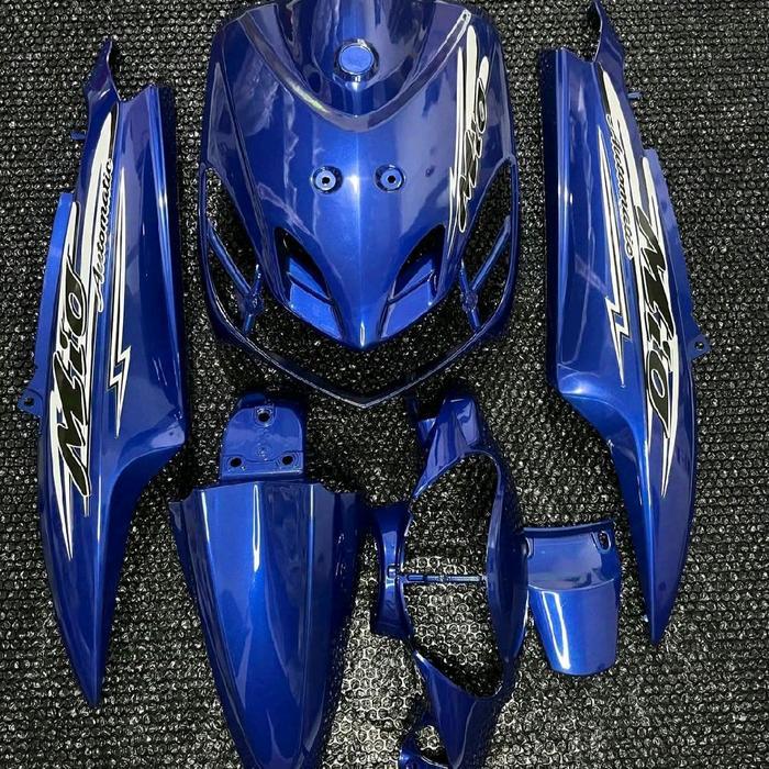 full set body alus motor yamaha mio smile - smile biru striping