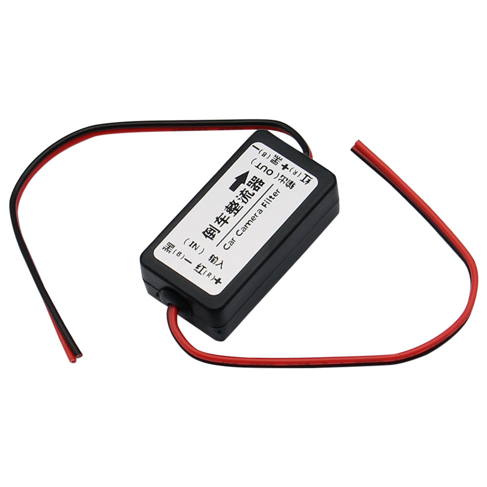 Car Rear View Rectifier 12V DC Power Relay Capacitor Filter Connector for Backup Auto Car Camera Fil