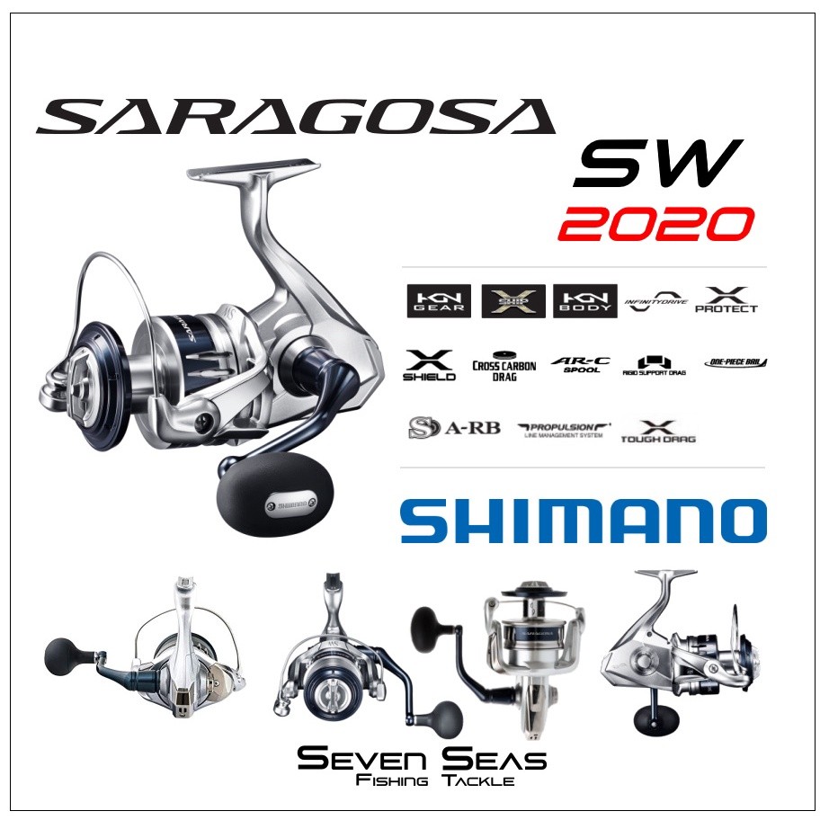 Shimano Saragosa SW 2020 5000 6000 8000 10000 14000 18000 20000 Spinning Reel Pancing