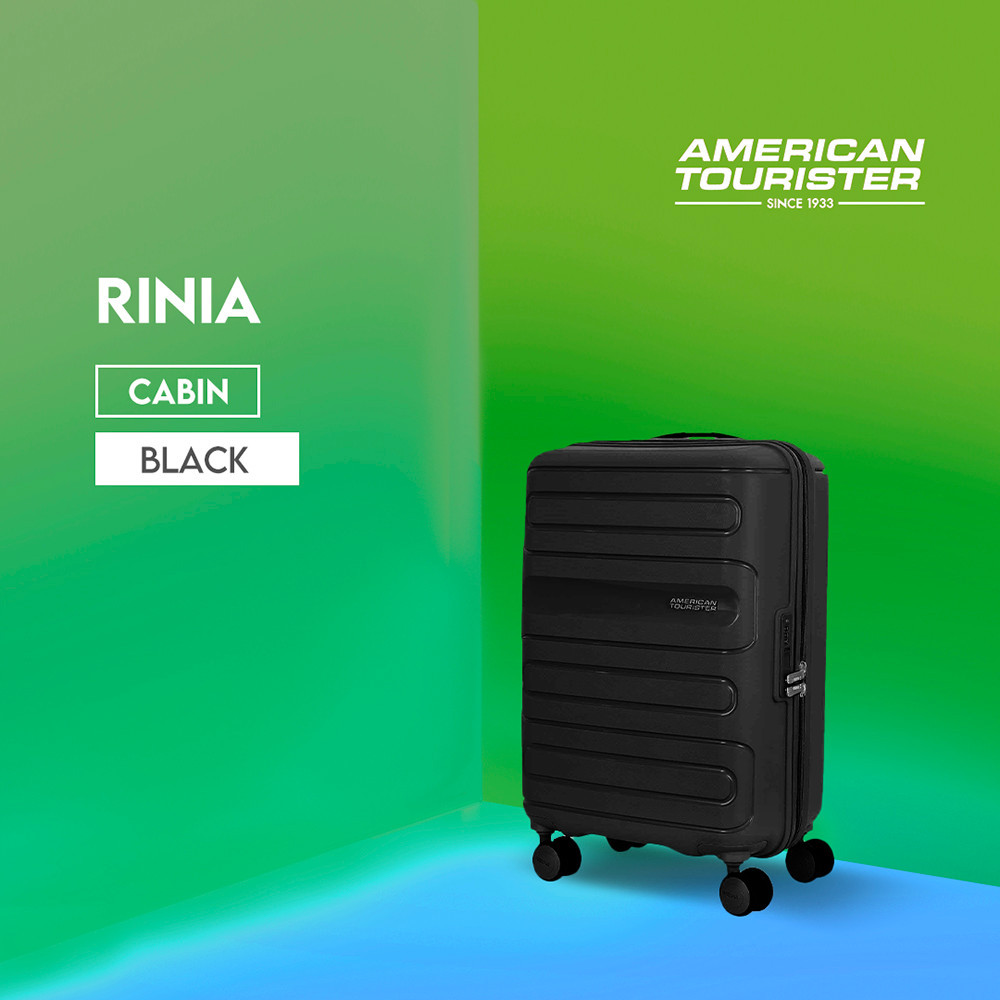 American Tourister Koper Hardcase Rinia Cabin 20 Inch TSA 8W - Black