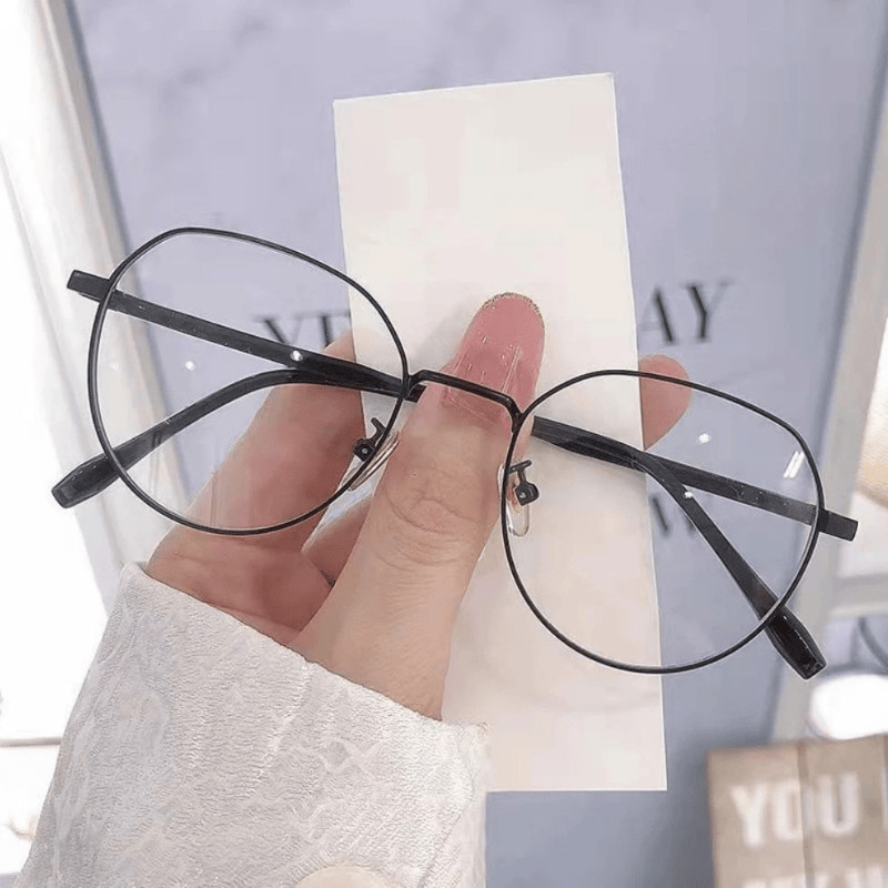 Kacamata Minus Fashion Muslim Korea Retro Anti Blue Light anti Radiasi Model Cat Eye Kacamata Baca M