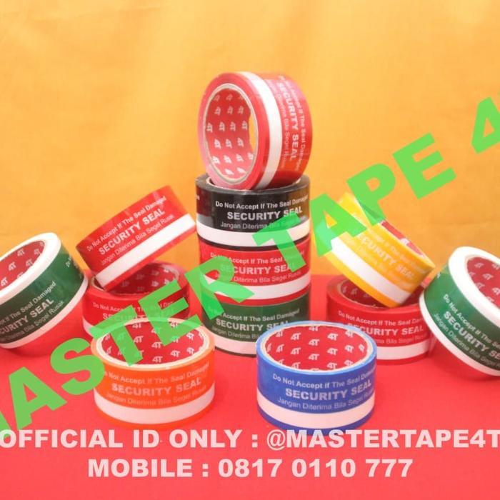 Lakban Security Seal 4T Lakban segel Lakban Print Custom - Hitam terlaris