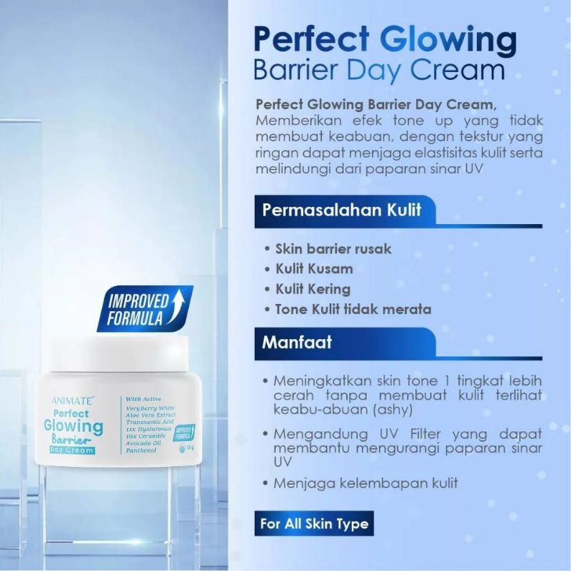 NJB- TERLENGKAP ANIMATE WHITENING DAY CREAM NIGHT CREAM ANIMATE ACNE CREAM ANIMATE BARRIER CREAM DAY