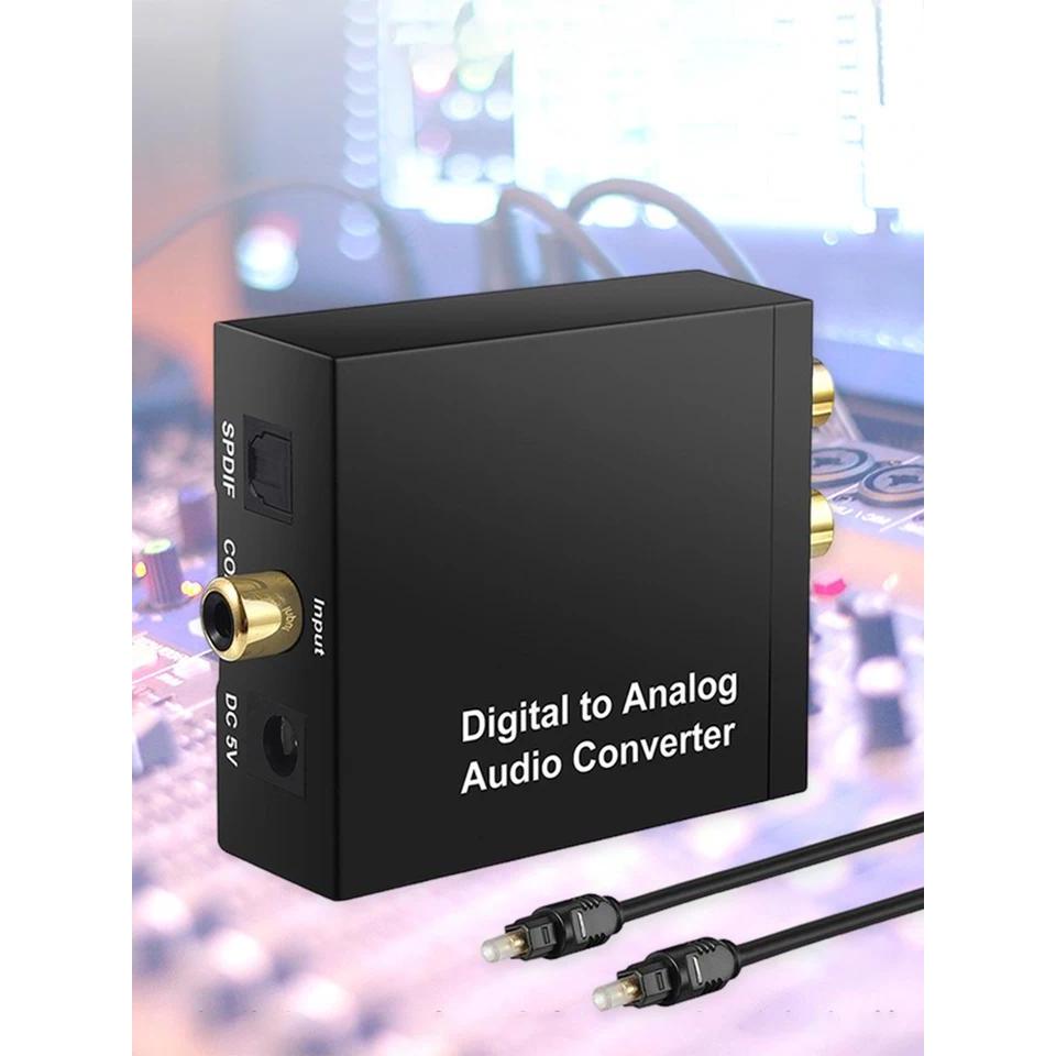 Digital To Analog Audio Converter Digital Coaxial SPDIF To Analog RCA 3.5mm Jack Optical To 3.5mm Ja