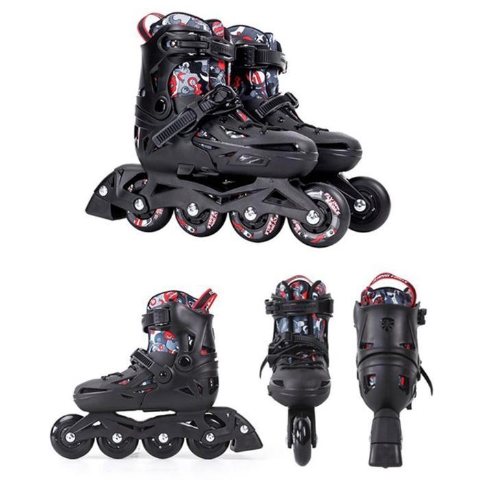 sepatu roda anak flying eagle NT 2 - Hitam, 28-32
