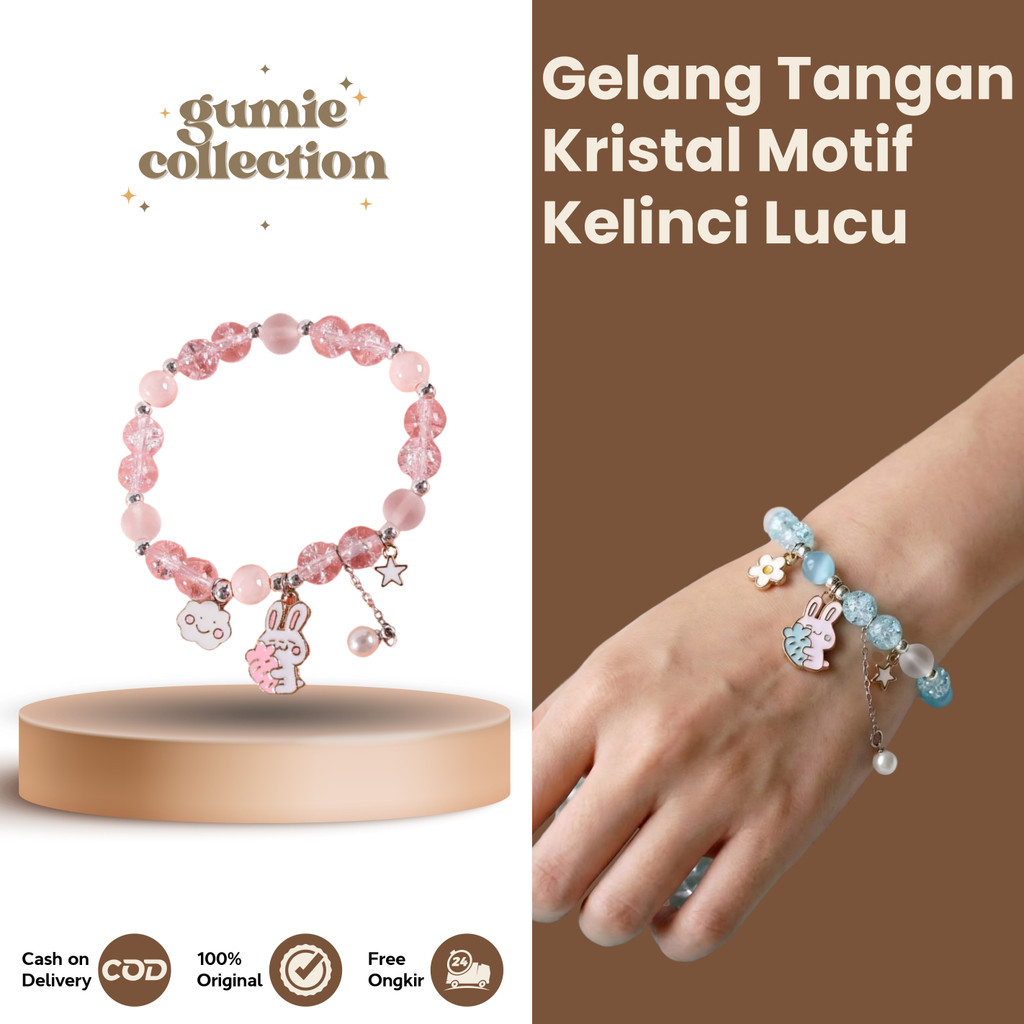 GC - GELANG TANGAN KRISTAL KOREAN STYLE / BRACELET GELANG TANGAN COUPLE / GELANG TALI KOREA BESTIE