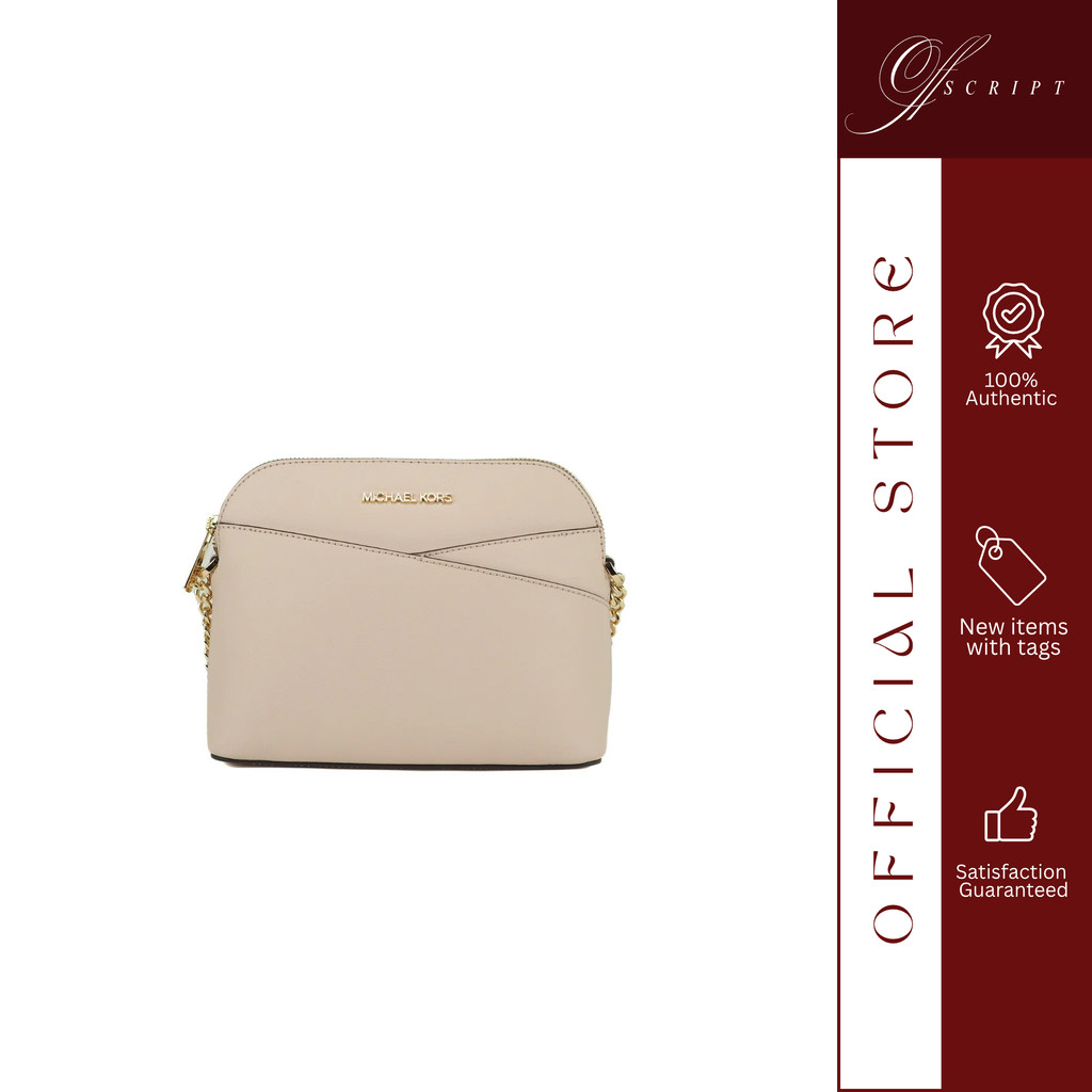 Michael Kors Jet Set Travel Dome Leather Crossbody Bag