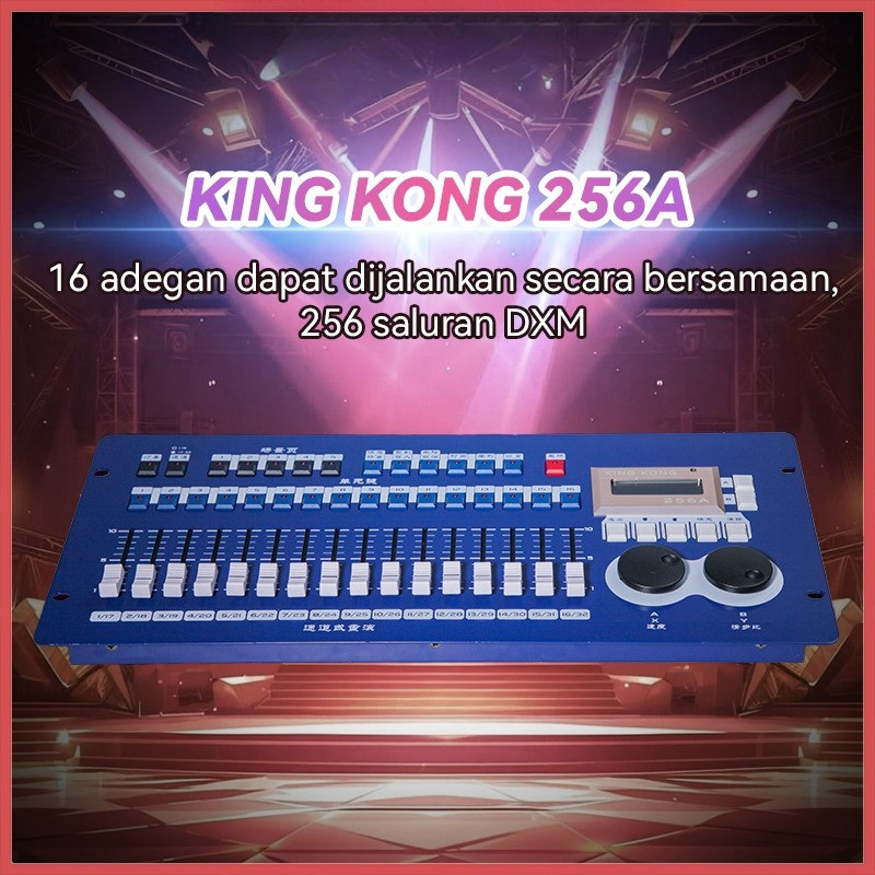 DMX KINGKONG 256A Lighting Controller DMX 512 Stage Light Mixer Disco Controller Lampu Panggung