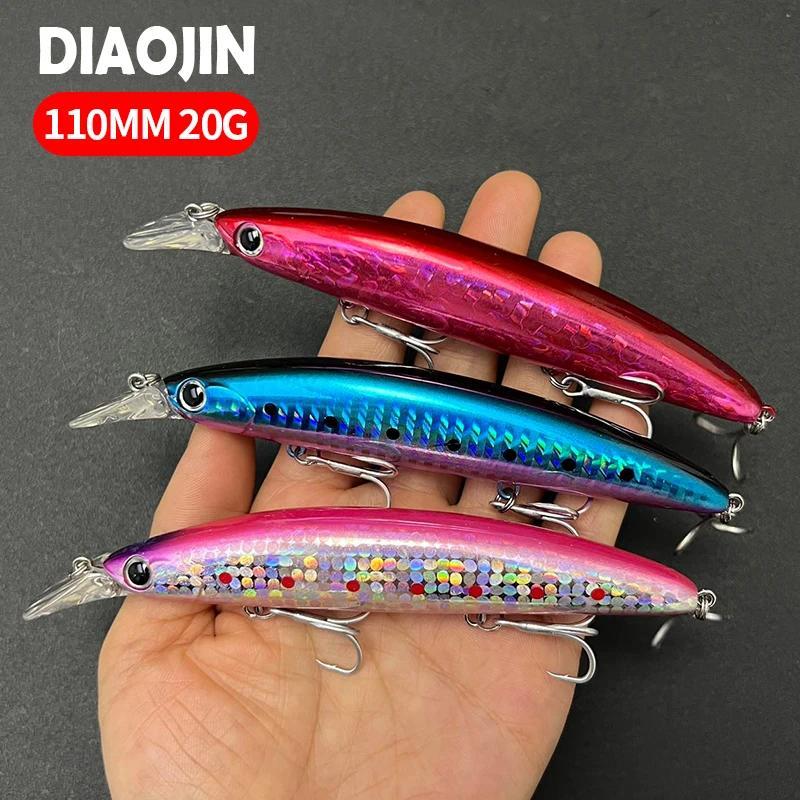 20g 110mm Floating Minnow Fishing Lure Seabass Hard Plastic Artificial Bait Saltwater Freshwater Bas