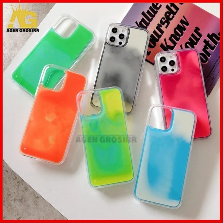 AG- CASE LUMINOUS NEON QUICKSAND LIQUID GLITTER  FOR INFINIX HOT 60 60i 60 PRO 60 PRO PLUS HOT 50 50