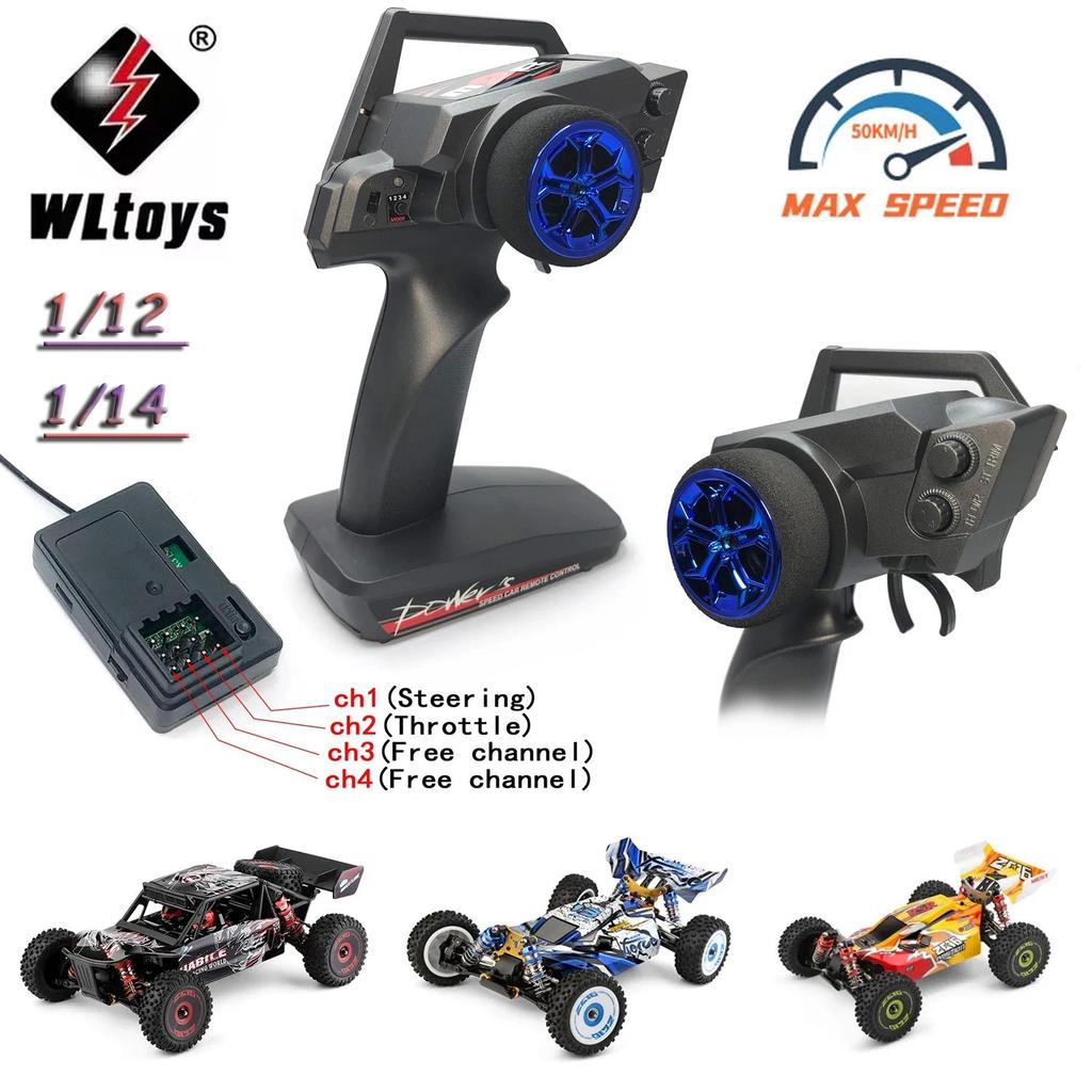 Wltoys 2.4G 2 V2 Transmitter Receiver Rao System Remote Controller For Wltoys 124017 124016 144010 1