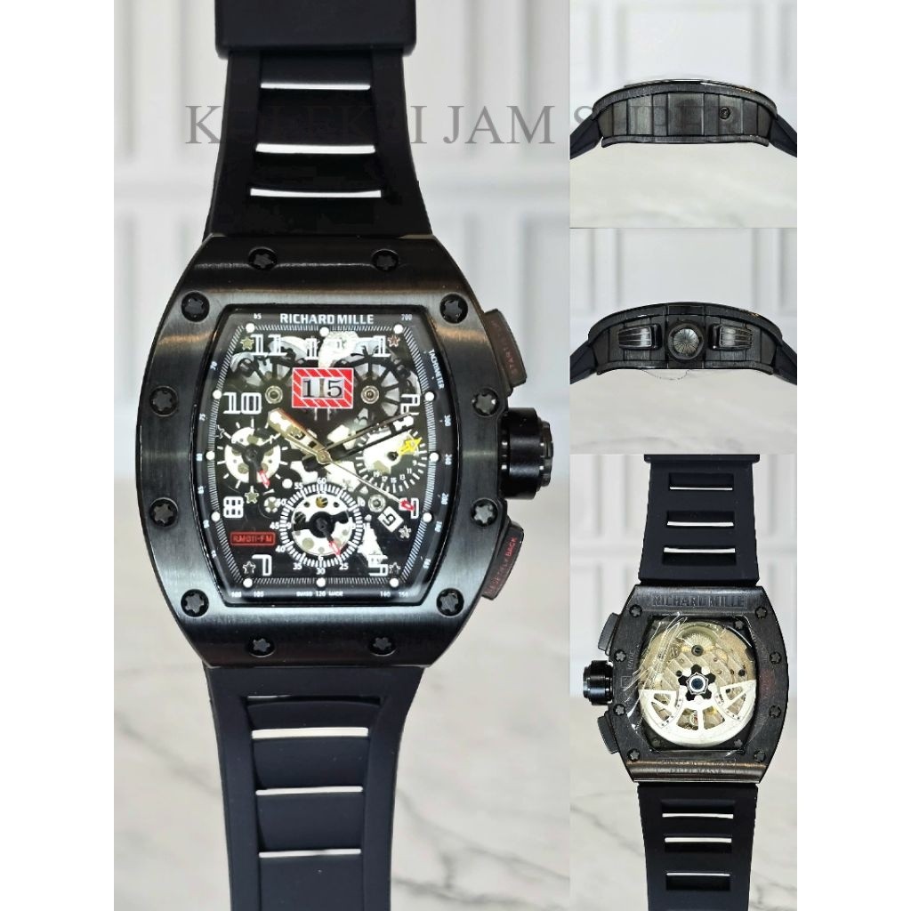 JAM TANGAN RM11-01 TRAVIS SCOTT STAINLESS MICRON STRAP RUBBER 40MM