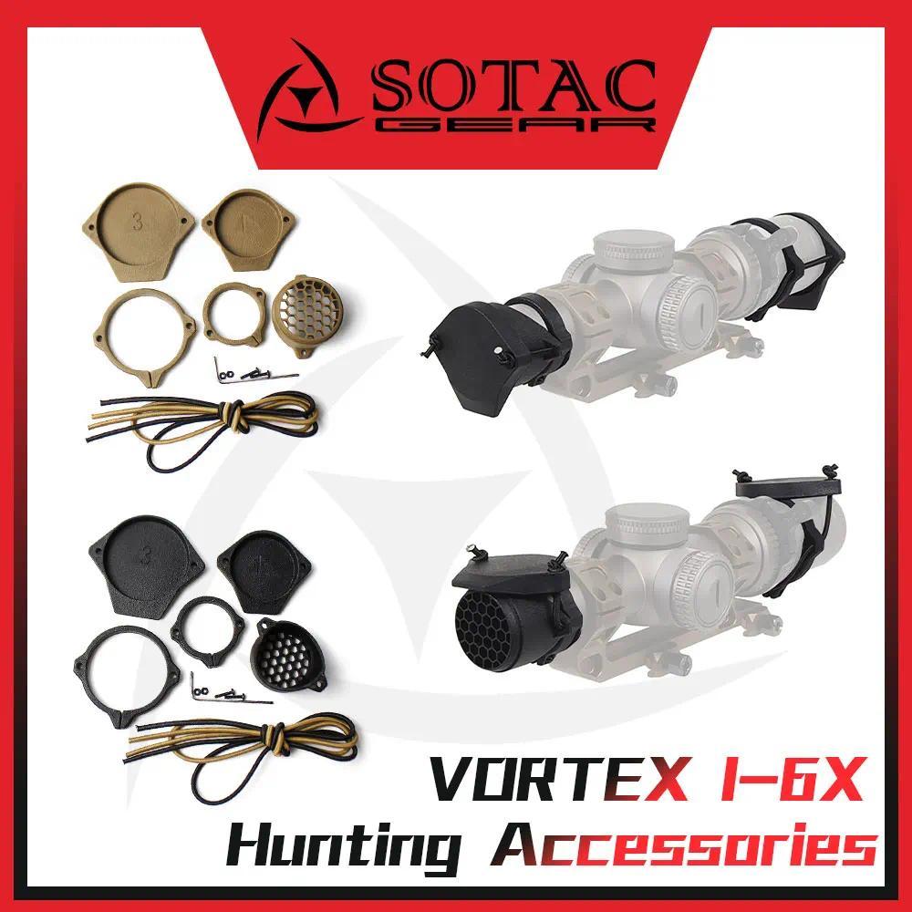 SOTAC Tactical For VORTEX 16X Aiming Optics RifleScope Lens Cover Nylon Cap Protector Red Dot Sight 