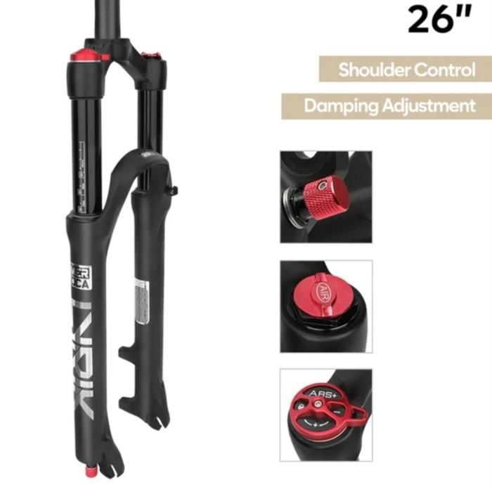 Meroca Fork Air Angin Suspensi Sepeda MTB Fork OS Lurus Damping Reboun - 26 Inch