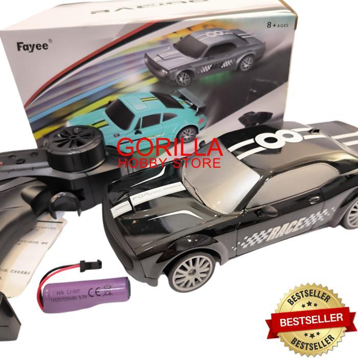 Ready FQD15 mini rc drift 2.4ghz 4WD semi propo LED DODGE mainan mobil remot FAYEE Remote Control - 