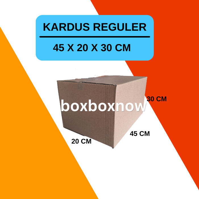 45 X 20 X 30 CM KARDUS PACKING KEMASAN KARTON BOX DUS KOTAK PACKAGING POLOS MURAH BARU