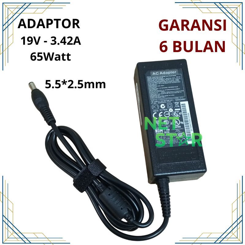 Adaptor Charger Toshiba Satellite C805 C840 C850 L800 L840 -NS