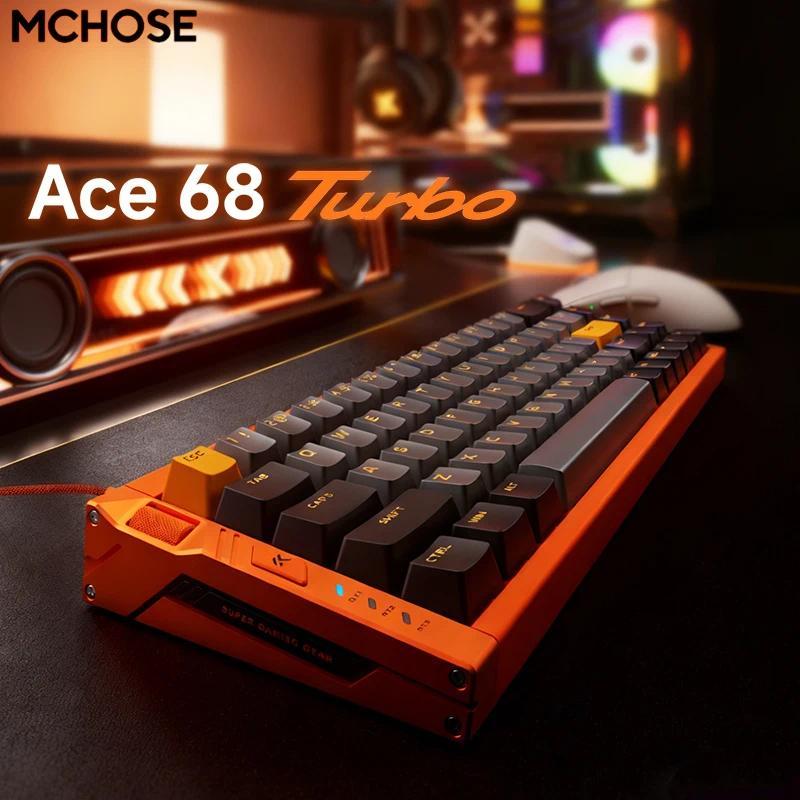 MCHOSE Ace68 Turbo Magnetic Switch Keyboard 16k Aluminium Alloy 0.001mm E-Sports Keyboard Ergonomics