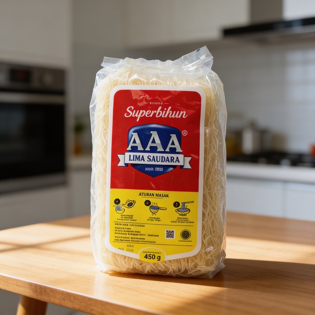 Bihun Beras AAA 220gr - Bihun Kering Lembut untuk Goreng / Kuah