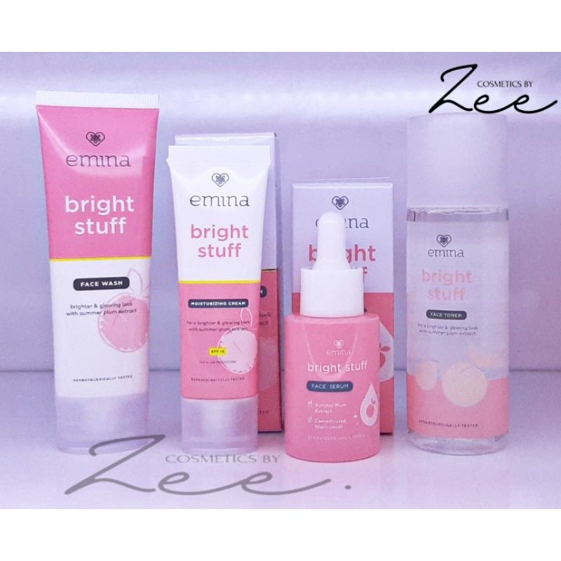 Emina Bright Stuff  | Emina Paket Bright Stuff Lengkap | Bright Stuff Series Emina isi 4 item | Emin