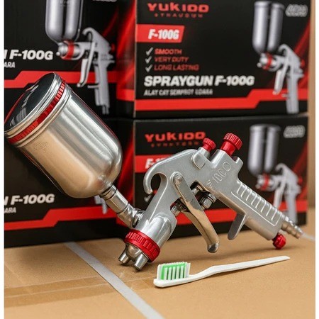 Spraygun Tabung Atas F100G Tekanan Tinggi / Spray Gun F100 G High Pressure / Alat Semprot Cat Duco F