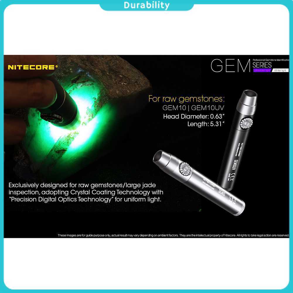 Nitecore GEM10UV Senter Indentifikasi Batu Mulia Gemstone Ultraviolet