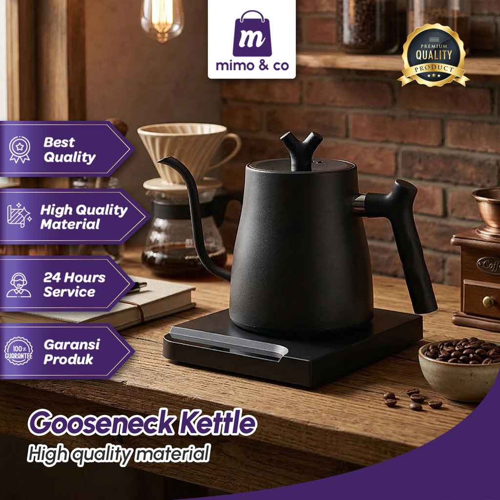 Mimo&Co Teko Listrik Kopi Pemanas Air Leher Angsa 1000W 1L - HR-462