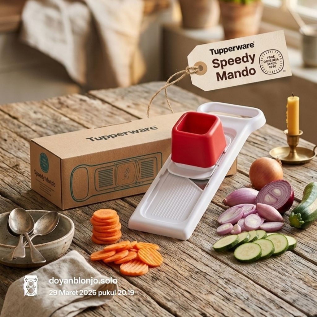 Speedy mando Tupperware alat pengiris bawang multi fungsi dengan pisau tajam