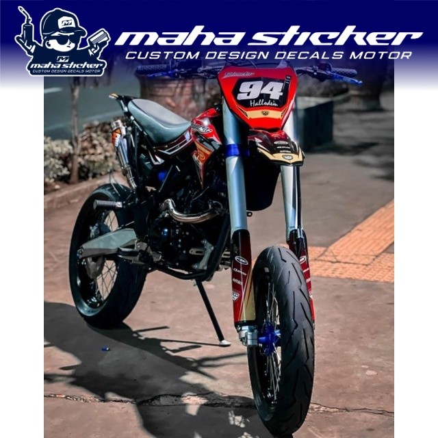 COD Decal dtracker 150 merah hitam | klx bf | wr 155r | crf 150 | bebas custom reques mahastiker