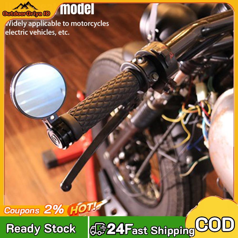 1 Pasang Kaca Spion Samping Setang Sepeda Motor Kaca Spion Sepeda Motor Universal untuk Sepeda Motor