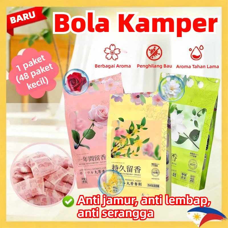 Kamper Wangi Bunga,Bola Kamper Harum Untuk Baju,Pengusir Serangga,Lembap,Pengharum Lemari,Kapur Baru