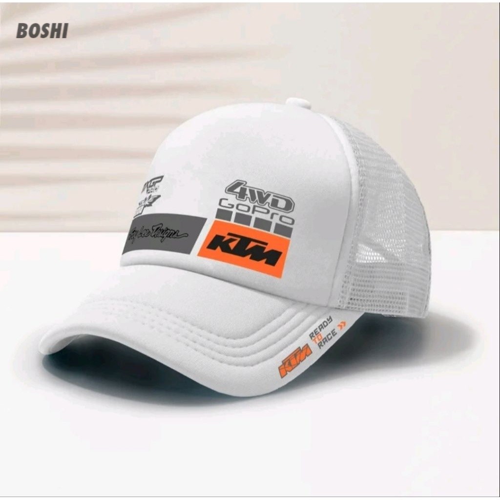 Topi Jaring KTM Racing Putih Original 100%