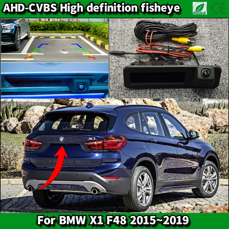 Trunk Handle Reverse Camera For BMW X1 F48 2015~2019 CCD/ Night Vision Rear View  BackUp Parking Cam