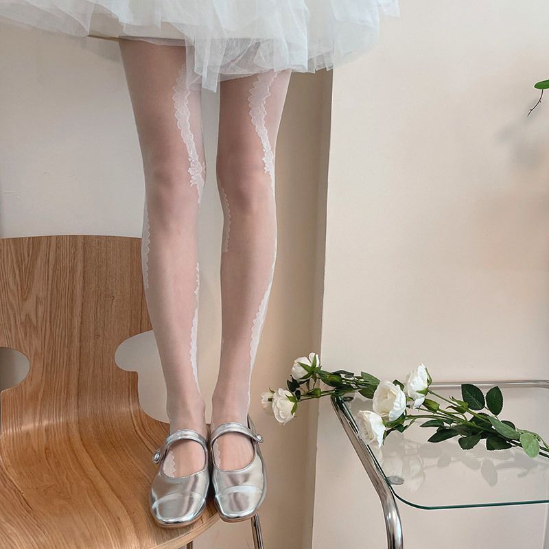 [Si Yun Ge] Pantyhose Rose Sexy Bottoming Pantyhose Wanita Gadis Jepang Lolita Pantyhose Fashion