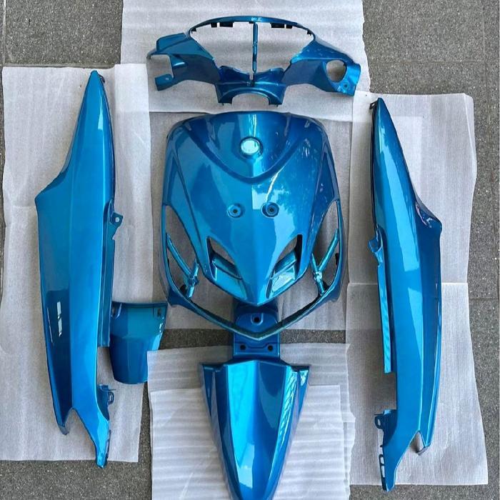 full set body alus motor yamaha mio sporty - body Mio sporty warna biru laut